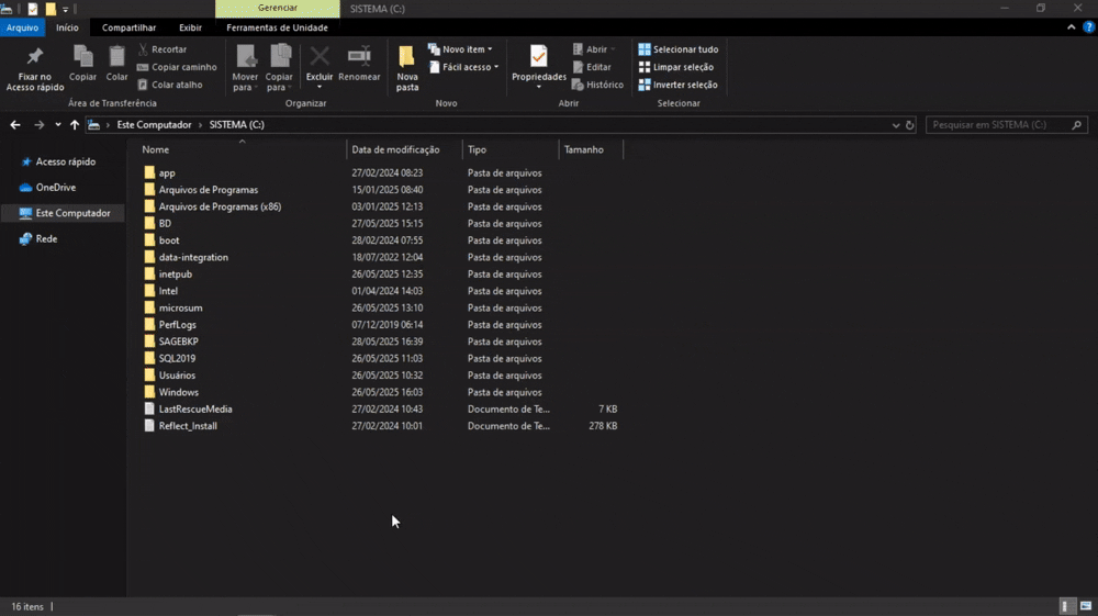 compartilhando pasta