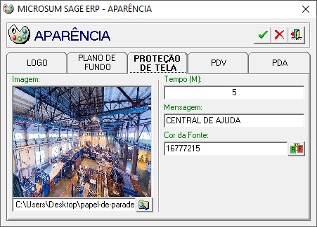proteção de tela