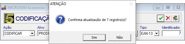 tela atulizar registros