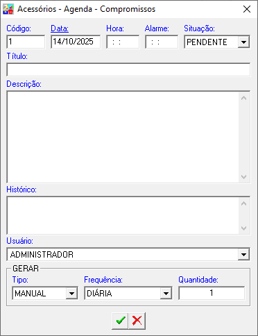 acessos agenda compromissos