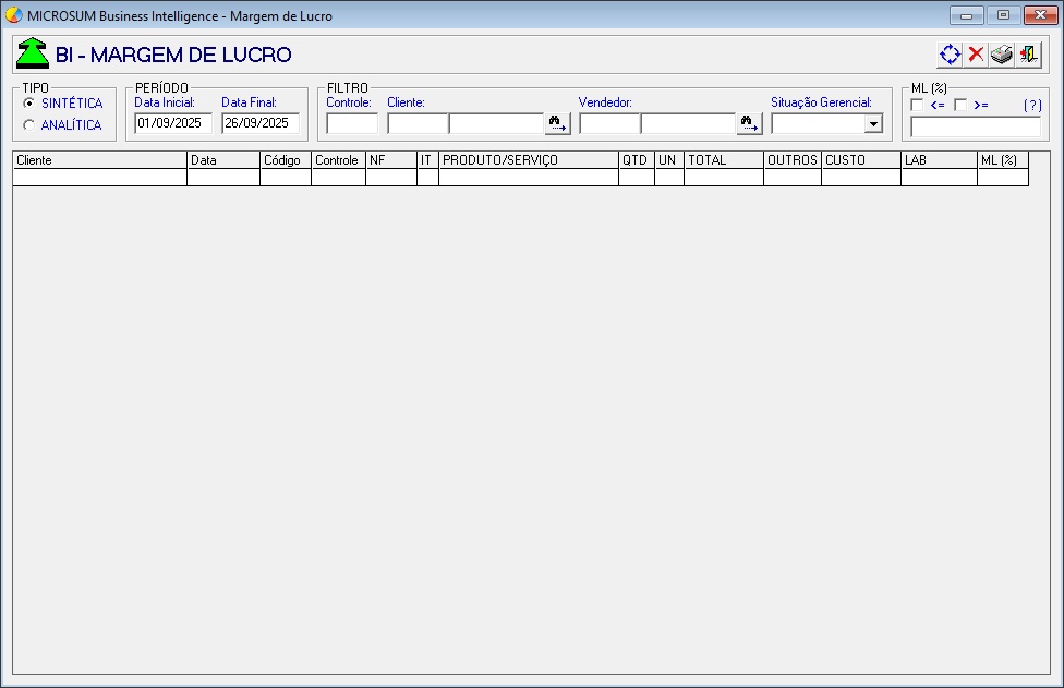 bi margem de lucro msti