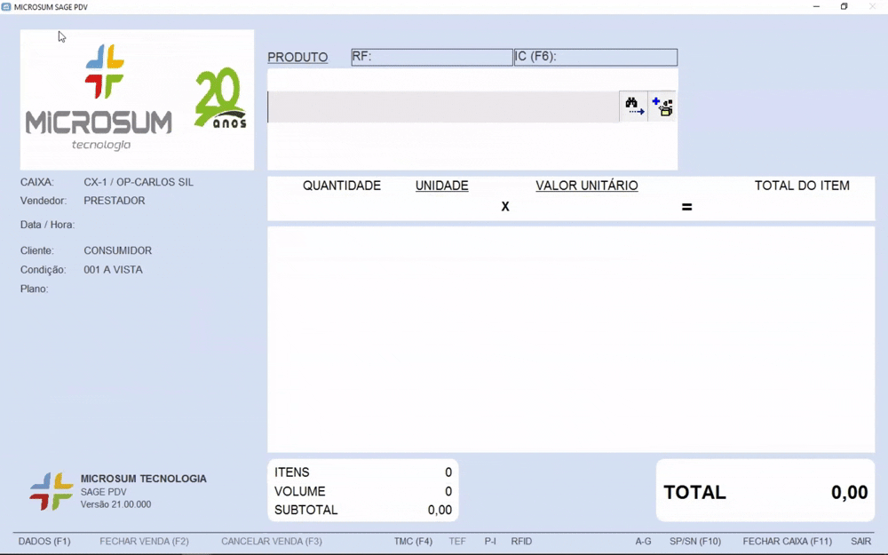 pdv importar comandas