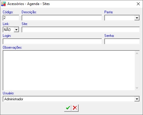 agenda cadastro sites