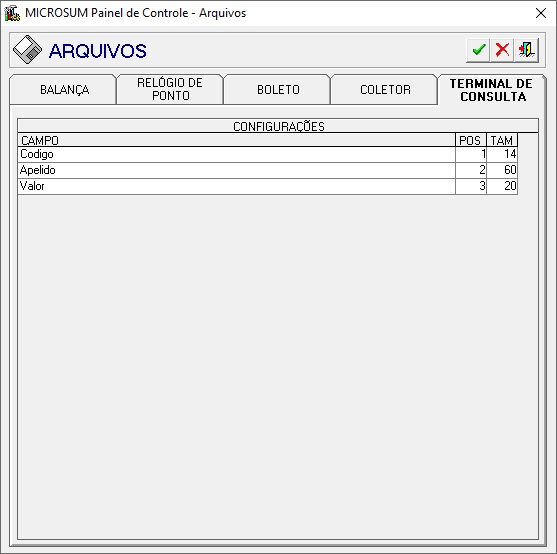 arquivos painel controle